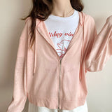 Women's 2023 New Summer Loose Thin Breathable Coat Sunscreen Dress Ice Cardigan-Outfit