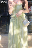 Sweet Strap Evening Midi Dress for Women Elegant Party Female Fairy Beach Bodycon Dress Korean Fashion Summer 2023