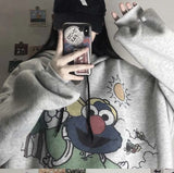 Anime Winter Women Hoodie Cute Cartoon Long Sleeve Casual Hoodie Oversized Sweatshirt Harajuku Tops Fashion Pullover