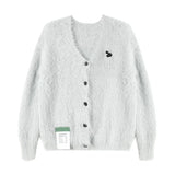 Sweater Coats Women 2022 Autumn Long Sleeve Button Fur Jacket Cardigan Office Lady Korean Fashion Y2k Clothing