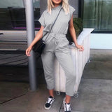 Tracksuits Set Lounge Wear Short Sleeve Tops Long Pants 2pcs Women Sweat Suits Elastic Waist Casual Solid 2020