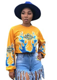 Print Cropped Sweat