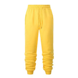 Fashion Brand Men Solid Color Sweatpants Men's Simple Slim Wild Trousers Spring New Drawstring Casual Pants