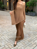 Xixi 2025 Autumn New White Label Thin Temperament Hanging Dress High-End Long Dress Female