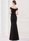 Fringe Tassels Off Shoulder Formal Mermaid Evening