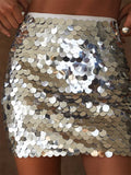 Sequined Skirts Sparkle Slim Short Mini Skirts for Women Shiny Glitter Pencil Skirt Nightwear Party Clubwear 2023 New-Outfit