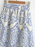 Women's Tight Waist Full Embroidery Skirt