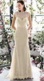 Elegant Full Lace Floral Sleeveless Evening