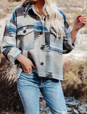 Fashion Print Chest Pocket