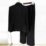 Star Fashion New Heavy Industry Nails Studded With A Buckle Suit Trousers Set Two