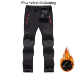 Pants Winter Fleece Warm Oversized Outdoor Hiking Camping Sports Trousers Casual Soft Waterproof Cargo Pants Plus