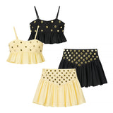 Women's Clothing INS Buckle Eye Decoration Sling Suit + Short Skirt
