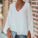 Lantern Sleeve V Neck Solid Women Blouse Lace Patchwork Oversize Female Blouses 2021 Spring Casual Ladies Top