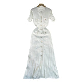 Small Fragrant High-End Hollow Wood Ear Lace Crate Trim Slimming Knitted Dress