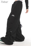Waist Women Shirring Sweatpants Summer Fashion Streetwear Loose Wide Leg Pants Harajuku Casual Female Hip Hop