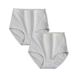 2 pcs/lot High Waist Panties Cotton Underwear Women Solid Plus Size Female Lingerie M -