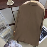 Toloer Suit Jacket Female 2024 Spring And Autumn New Korean Version Of Leisure Commuting Temperament Goddess Fan Ka Color Suit Jacket-Outfit