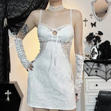 Summer Fashion Women's Dress Bag Hip Dress Sexy Hollowed-Out Back Tie Lace Dress Woman-Outfit