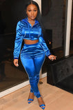 Hoodies Cropped Top and Pants Long Sleeve