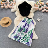Elegant Style Suit Women's Summer High-End Design Sense Niche Sleeveless Shirt Top + Two-Piece