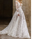 2022 Summer Women Maxi Party Dress Long Sleeve Floor Length Embroidery White Lace Sexy Backless Tulle Long