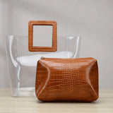 TWOTWINSTYLE Fashion Transparent Woman Hit Color PU Package 2020 Summer Autumn