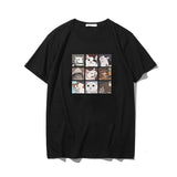 short sleeve cat Print Shirts clothes vintage clothing T-Shirts chemise vegan Tshirts jersey Tops Harajuku vintage