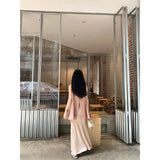 Summer Cool Temperament Wearing Loose Back Open Fork Top Female Feeling Slim Half Skirt Two