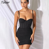Corset Summer Dress Sexy Ruched Spaghetti Straps Sexy Party Dress Mini Dress Wedding Dresses for Woman