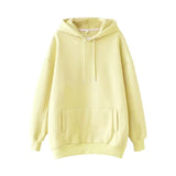 Casual Solid Hooded Hoodies Women Batwing Long Sleeve Plus Size Sweatshirts Autumn Pullover Pure Fashion Tops
