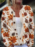 New 3D Printed Women's Cardigan Knitted Jacket Spring Autumn Shirt