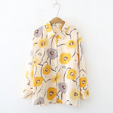 flower printing ladies shirts Women's Blouses Spring Autumn Long Sleeve Shirts Tops Blusas