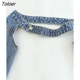 Women Sexy Denim Camis Women Tops Blue Camis Sleeveless Female Denim Tank With Button Traf