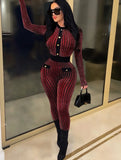 Fashion Print Button Long Sleeve