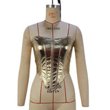 Toloer Women's New 2024 Winter Fashion Metallic Waist Top Sexy Undershirt Strapless Vest-Outfit