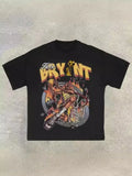 Men's T-Shirt 2024 Basketball Shirt Sports Style Short-Sleeved Cotton Print Loose T-Shirt Street Hip-Hop Blouse Short Sleeves-Outfit
