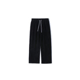 Trousers Men's Version Of The Trend Autumn And Winter Loose Drop Feeling Mop Straight Trousers Ins Harbor Style Vintage Daddy Pants-Outfit