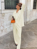 Spring 2022 Pleated Womens Pants Fashion Elastic High Waist Wide Leg Pants Female Casual Green Loose Baggy