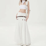 And Cool Spicy Girls' White Neck Suspender Vest Girls Wear A New Summer Bra Top With A Sense Of Design.-Outfit