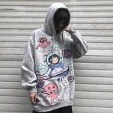 Anime Winter Women Hoodie Cute Cartoon Long Sleeve Casual Hoodie Oversized Sweatshirt Harajuku Tops Fashion Pullover