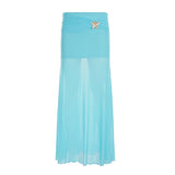 Cloth Forget Pure Sexy Sister Wind Net Splicing Folding Skirt Tidling Skirt Hottie Slimming Bag Hip