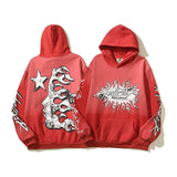 Style High Street Kanye Men And Women With The Same Hip-Hop Graffiti Print Hoodie Hoodie Couple Loose Jackets-Outfit