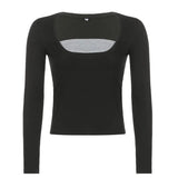 y2k Grey Frill Crop Top Cute Retro Button T Shirt Harajuku Solid Casual Basic Tee Slim Women Grunge Fairycore