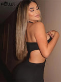 Summer Sexy Sleeveless Dresses For Women 2022 Halter Backless Bodycon Dresses Black Mini Hollow Out Party Dress