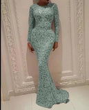 Spring New Women's Hot Long Sleeves Sexy Long Dress Dress