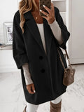 Fall Winter Wool Blends Coat for Women Korean Fashion Thick Warm Woolen Coat Elegant Lapel Blouse Female Overcoat