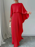 Shein Muslim Bat Sleeves Folding Irregularly Elegant Long