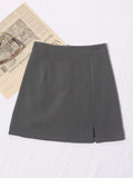 Half-Dressed New Spring And Summer 2025 New Suit Skirt High-Waisted Hip-Proof Open-Fork Skirt