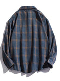 Men's Checkered Long Sleeve Button Shirt-Outfit