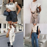 Casual high neck Sleeveless women's sweater vest With Shoulder Pads Knitted Pullover Fashion Autumn Winter jumper